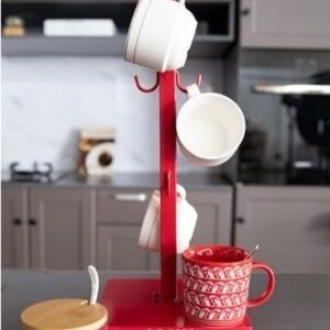 Rae Dunn Red Spinning Mug Stand